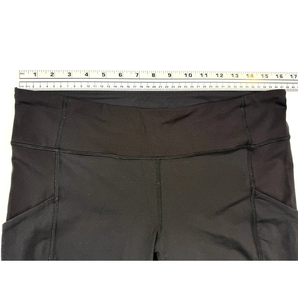 Lululemon Fast & Free HighRise Athletic Leggings Front & Rear Pocket Sz 12 #1691